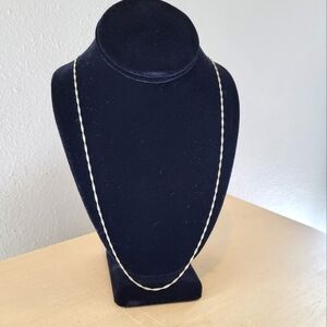 .925 Sterling silver long necklace delicate twisted chain 26" Total Length